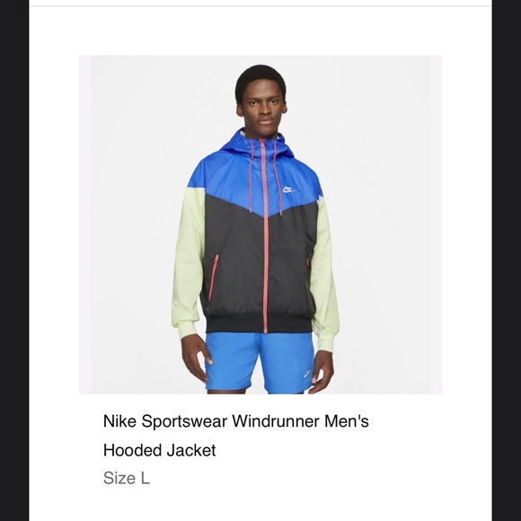 Nike Sportswear Windrunner Jacket Men’s Large Retro 90s - Picture 1 of 4